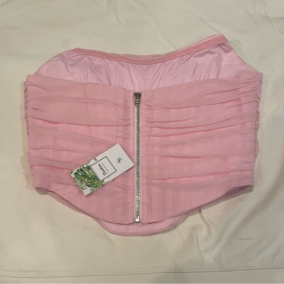 Modegal Women's Mech Bustier Zip Back Corset - Picture 3 of 3